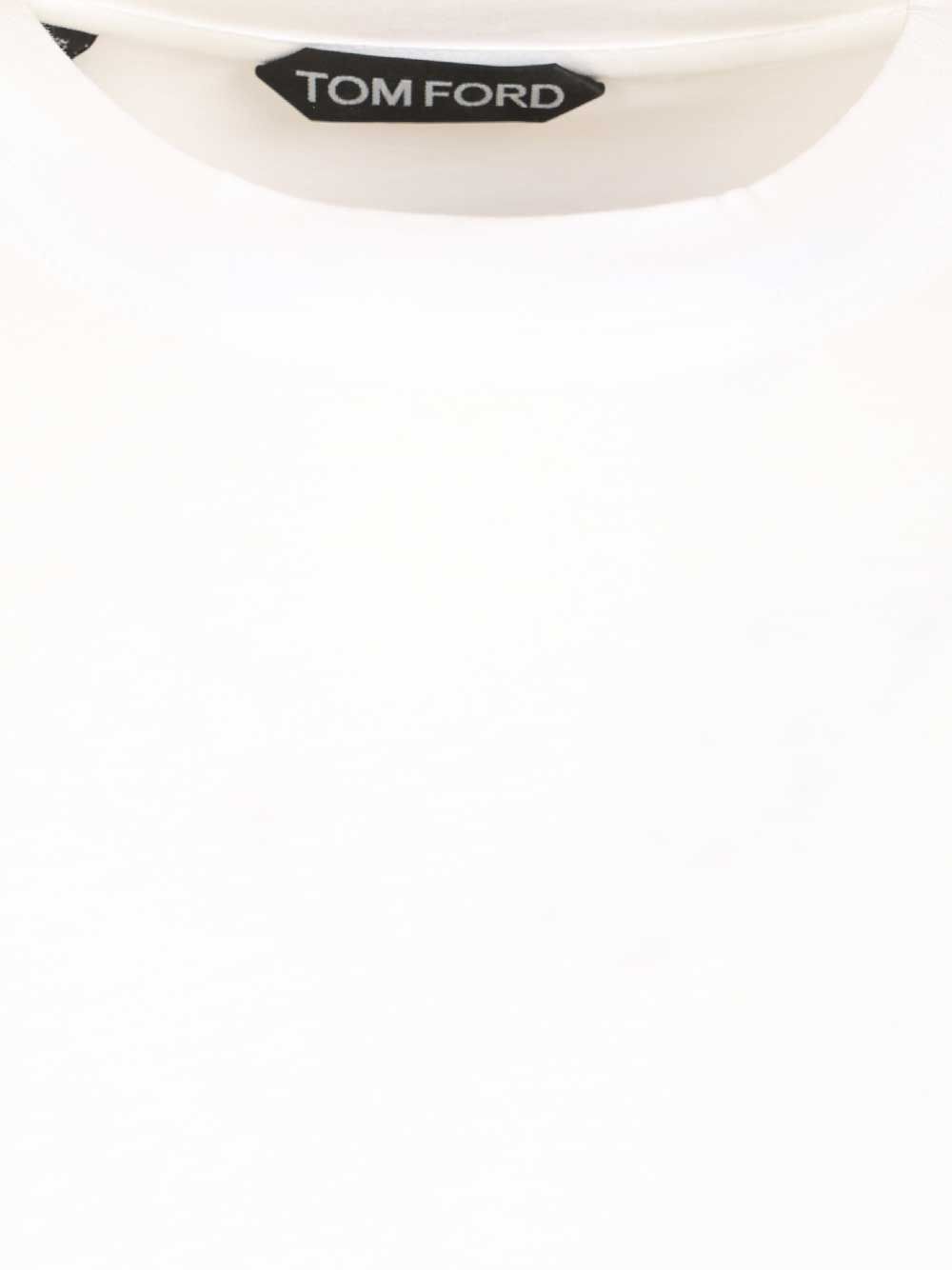 Tom Ford Crew Neck T-Shirt - White | 57c12316719e4b6d4ab2f885fb696ad926404c66