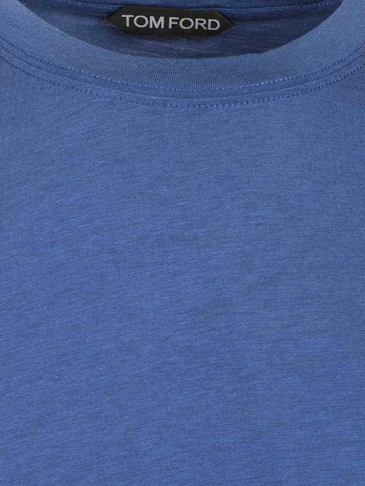 Tom Ford Crew Neck T-Shirt - Blue | 9ff8709aa9026af92522440b494dce5499db3fba