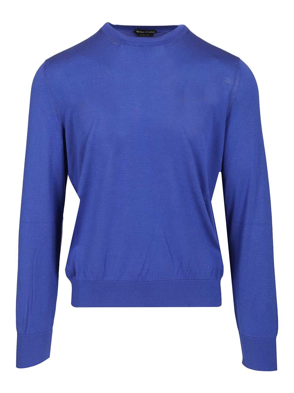 Tom Ford Silk Sweater Knitwear - Blue | b4586f570d92e6ec999e22a1f1d1ea0b194d71f5