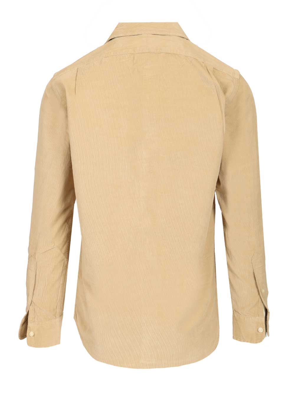 Polo Ralph Lauren Custom Fit Velvet Shirt Shirts - Beige | d629dee5c203501db999de3cd8a9fbce76a67198