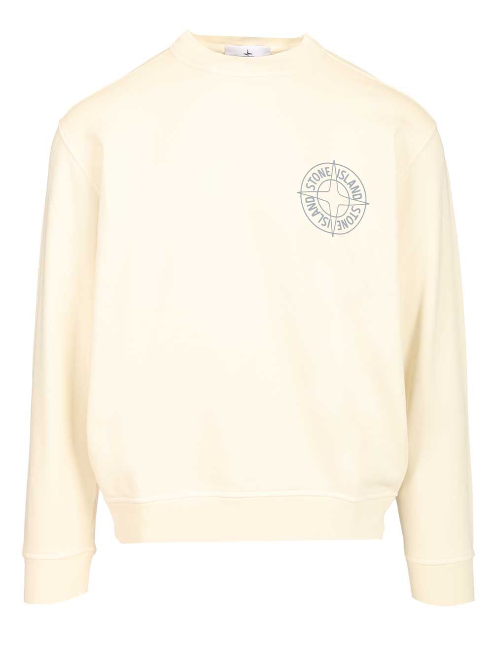 Stone Island Organic Cotton Sweatshirt Sweatshirts - White | c9c2c7eb0b648a9401c8fc2ea97a13663c0d71c1