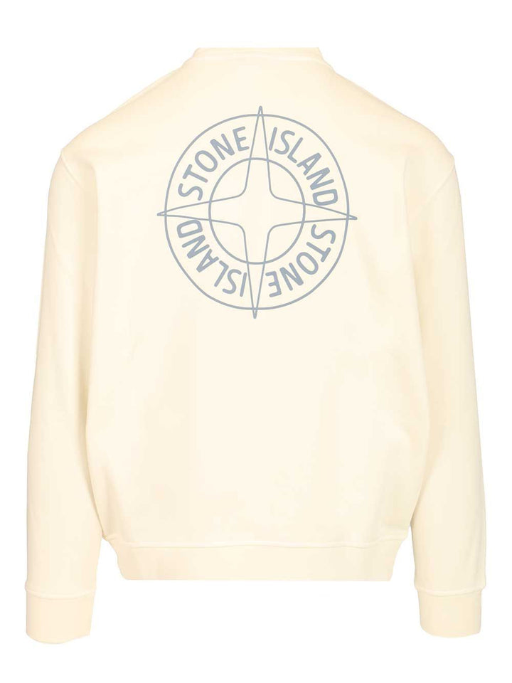 Stone Island Organic Cotton Sweatshirt Sweatshirts - White | 470fcba7901b23913025cf8fa3f6bf0fdfd5f1a5