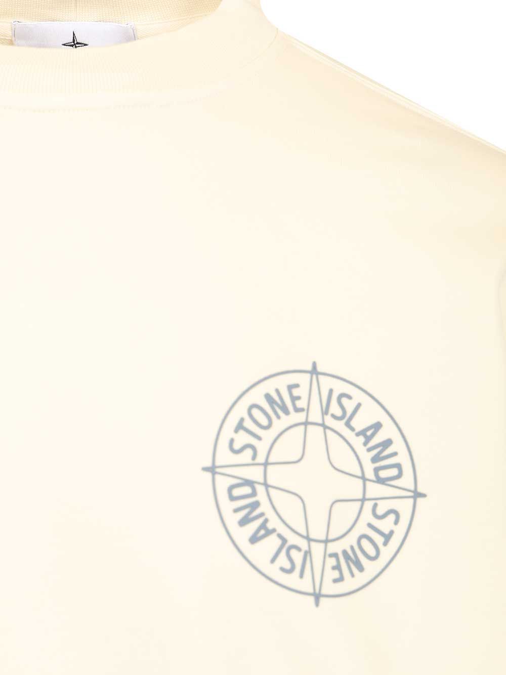 Stone Island Organic Cotton Sweatshirt Sweatshirts - White | 37ef70c5106b786d625ca35fe1a117fb0a07cbc4