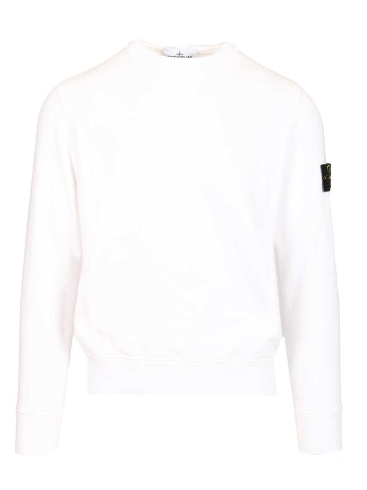Stone Island Organic Cotton Sweatshirt Sweatshirts - White | c566a3e44af8670ab24b927f5713759ad5f68019