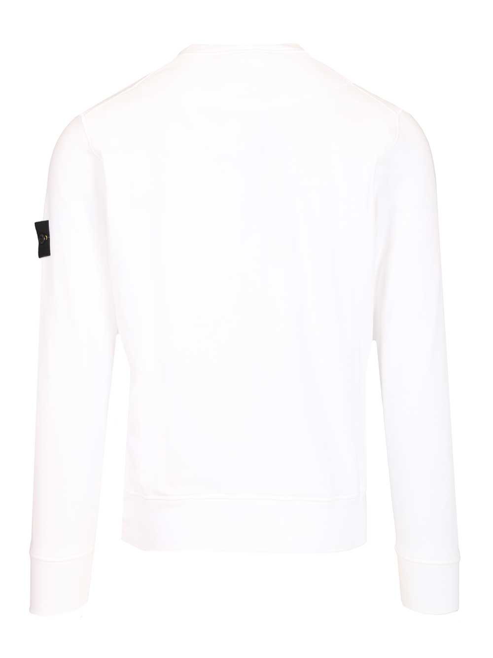 Stone Island Organic Cotton Sweatshirt Sweatshirts - White | 42edd4b455a80f4574418103758a2eeddb9d7824