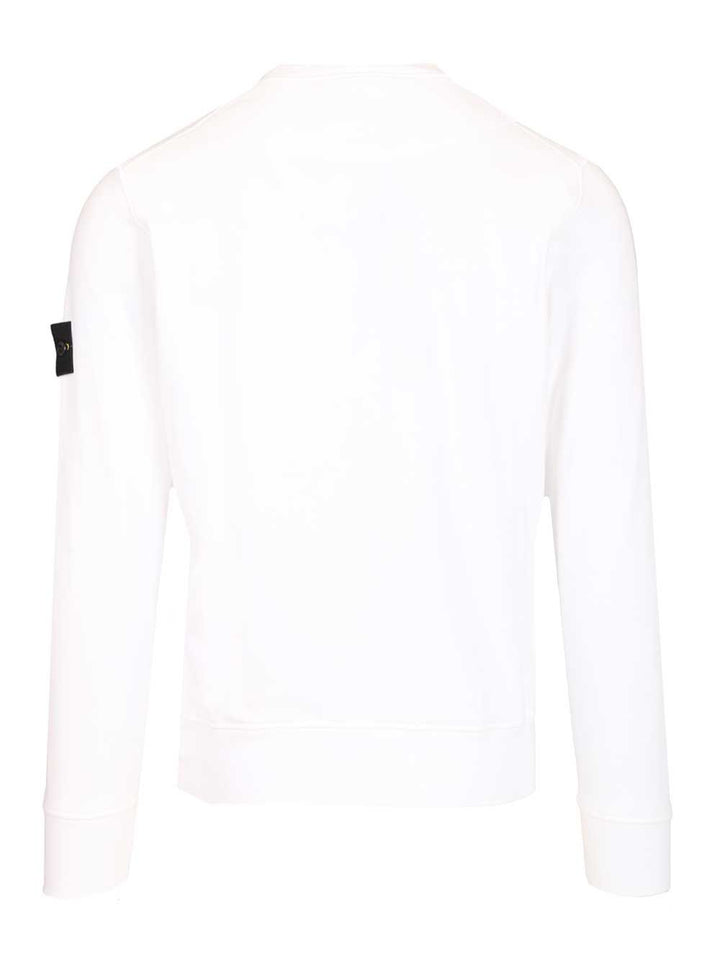 Stone Island Organic Cotton Sweatshirt Sweatshirts - White | 42edd4b455a80f4574418103758a2eeddb9d7824