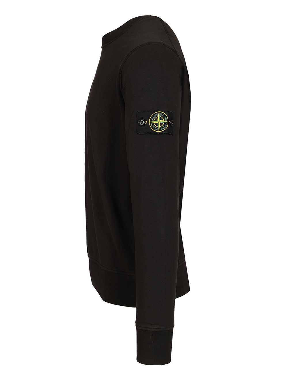 Stone Island Sweatshirt Organic Cotton Fleece, Garment Dyed Sweatshirts - Black | bfcfb3f16c0d5dac3580aa548ed7c97c599855d7