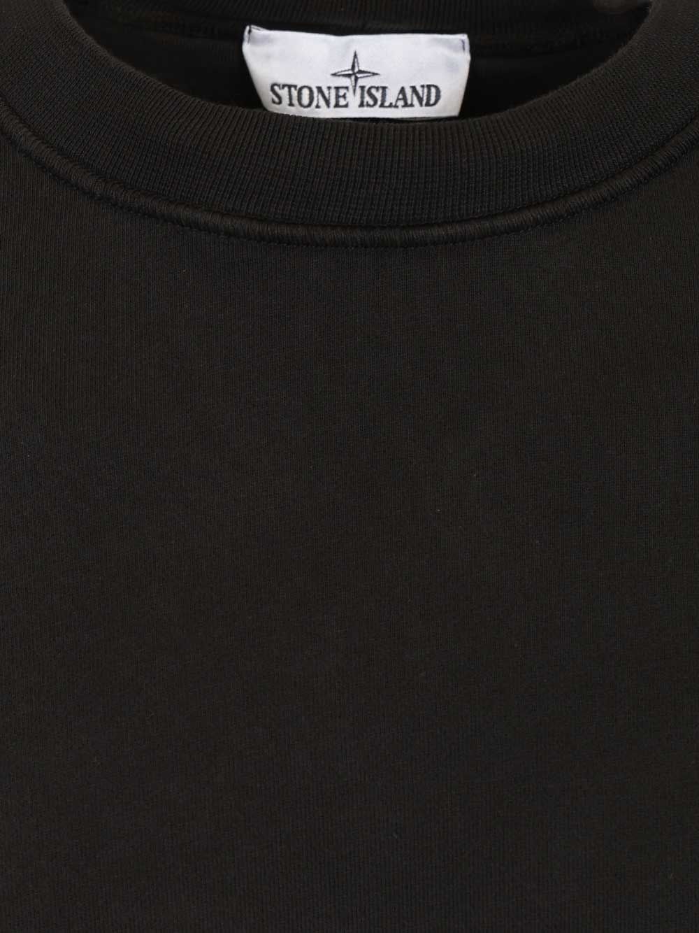 Stone Island Sweatshirt Organic Cotton Fleece, Garment Dyed Sweatshirts - Black | 7a2a031f7ea02cc3b48e9562db44c73222a0c492