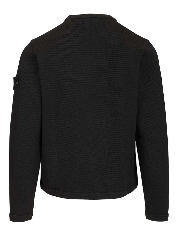 Stone Island Mesh Stitch Organic Cotton Fleece T-Shirt - Black | cf4d06353f7bb7c3a35fec85b17c4dd5cdb1ec31