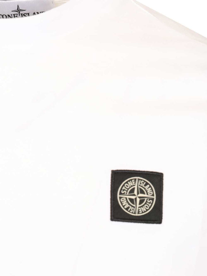 Stone Island Cotton Jersey T-Shirt - White | 8ef6bf14a2b962e40da4a2ec18e78c8f7d713f60
