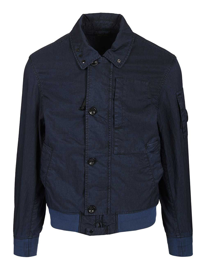 C.P. Company Panama-R Canvas Bomber Jacket Jackets - Blue | 656208772387677301f01858276104baa83a6498