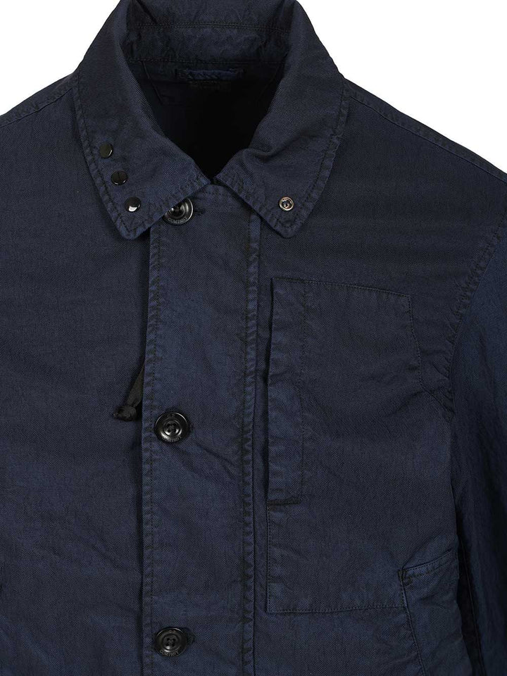 C.P. Company Panama-R Canvas Bomber Jacket Jackets - Blue | a9b76fd0edc81da7be6f1af673ab3e7381e81221