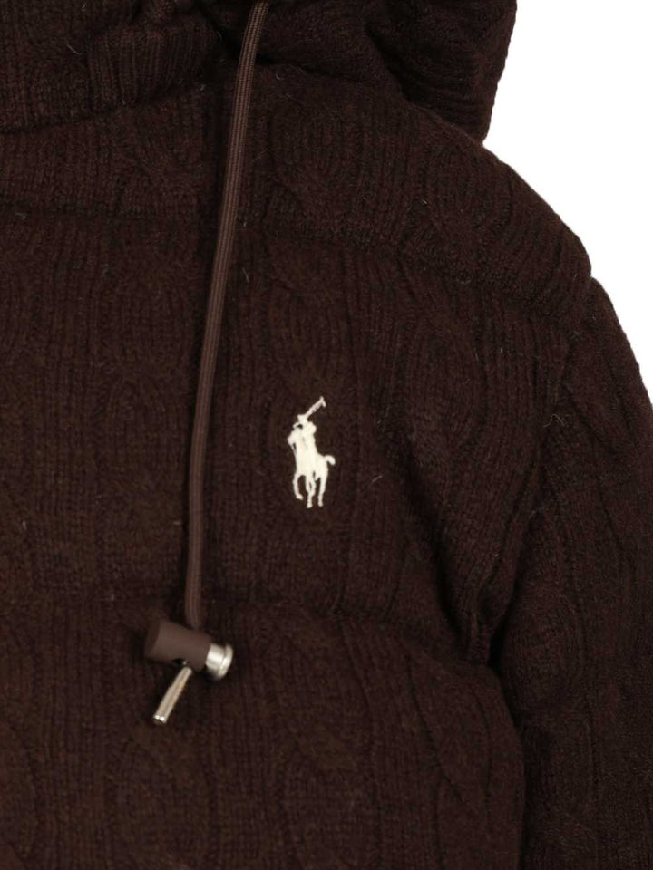 Polo Ralph Lauren Cable-Knit Wool-Cashmere Quilted Jacket Knitwear - Brown | fc289415fd7461c14b8a18ece5de81e85a4bf68d