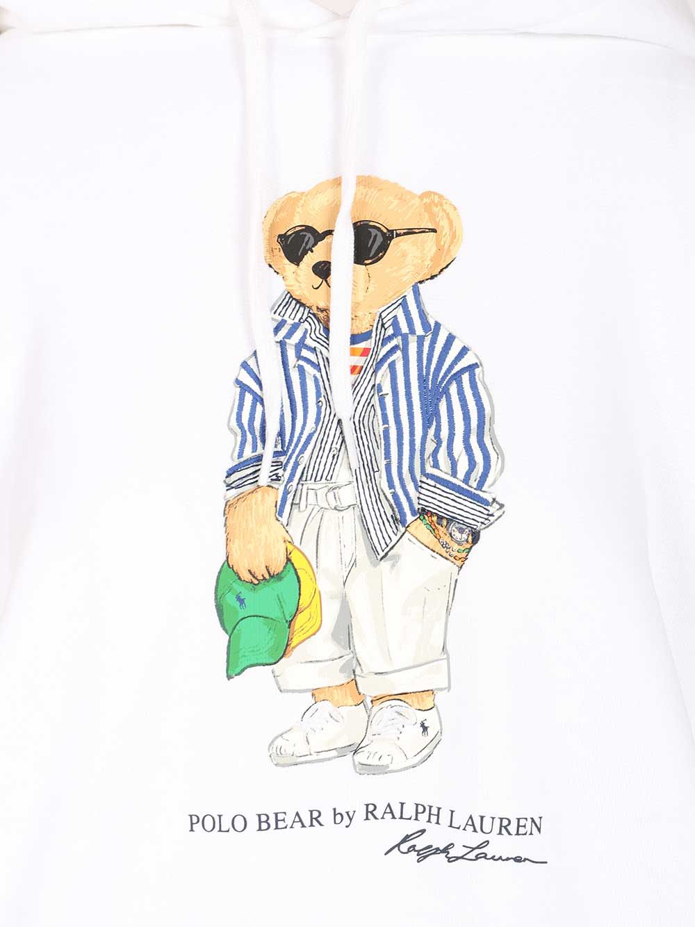 Polo Ralph Lauren Polo Bear Fleece Hoodie Sweatshirts - White | 26f7261562f884560cf4c03bc5c446a63043a096