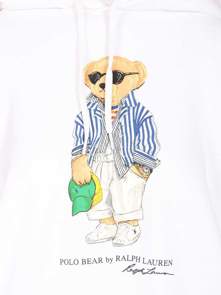 Polo Ralph Lauren Polo Bear Fleece Hoodie Sweatshirts - White | 26f7261562f884560cf4c03bc5c446a63043a096