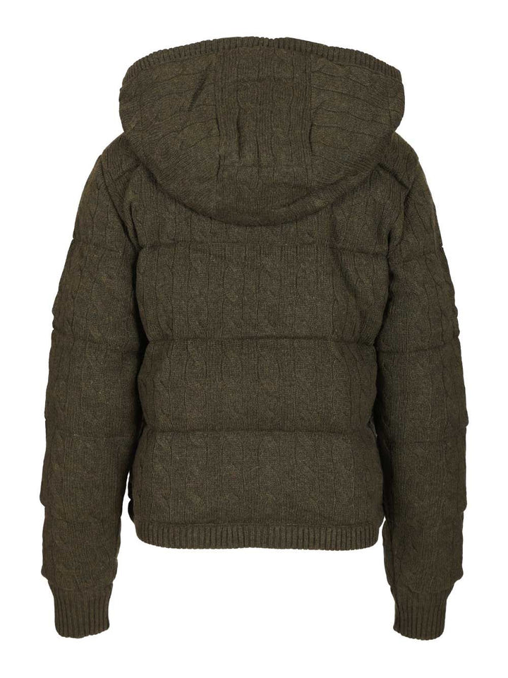 Polo Ralph Lauren Cable-Knit Wool-Cashmere Quilted Jacket Knitwear - Green | c419d7f17df47126efa2e611178fa3421bf22542