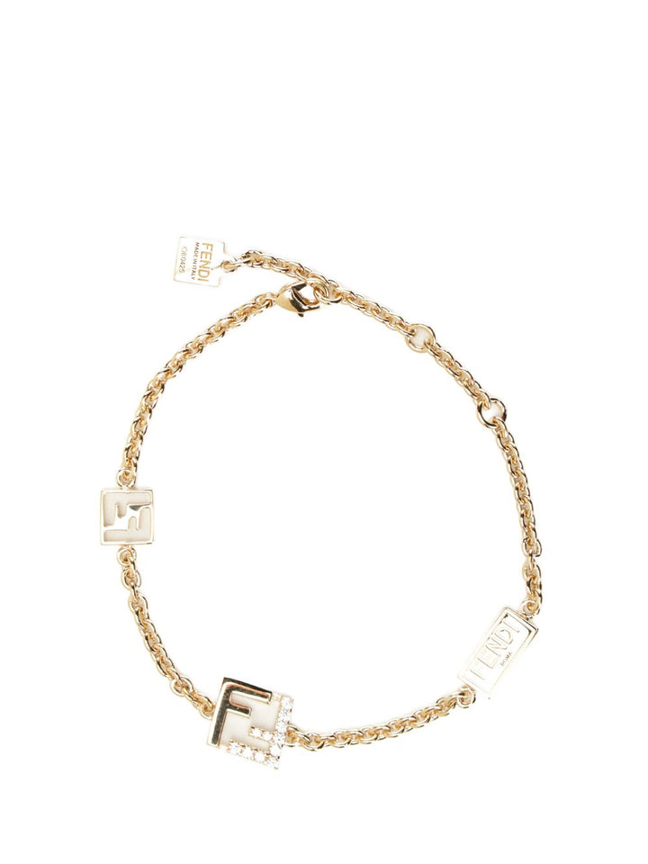 Fendi Bracciale Ff Metallo/Zirconi Jewelry - Gold | 6698eeab5cc26b121628df317e7ab06def785a82
