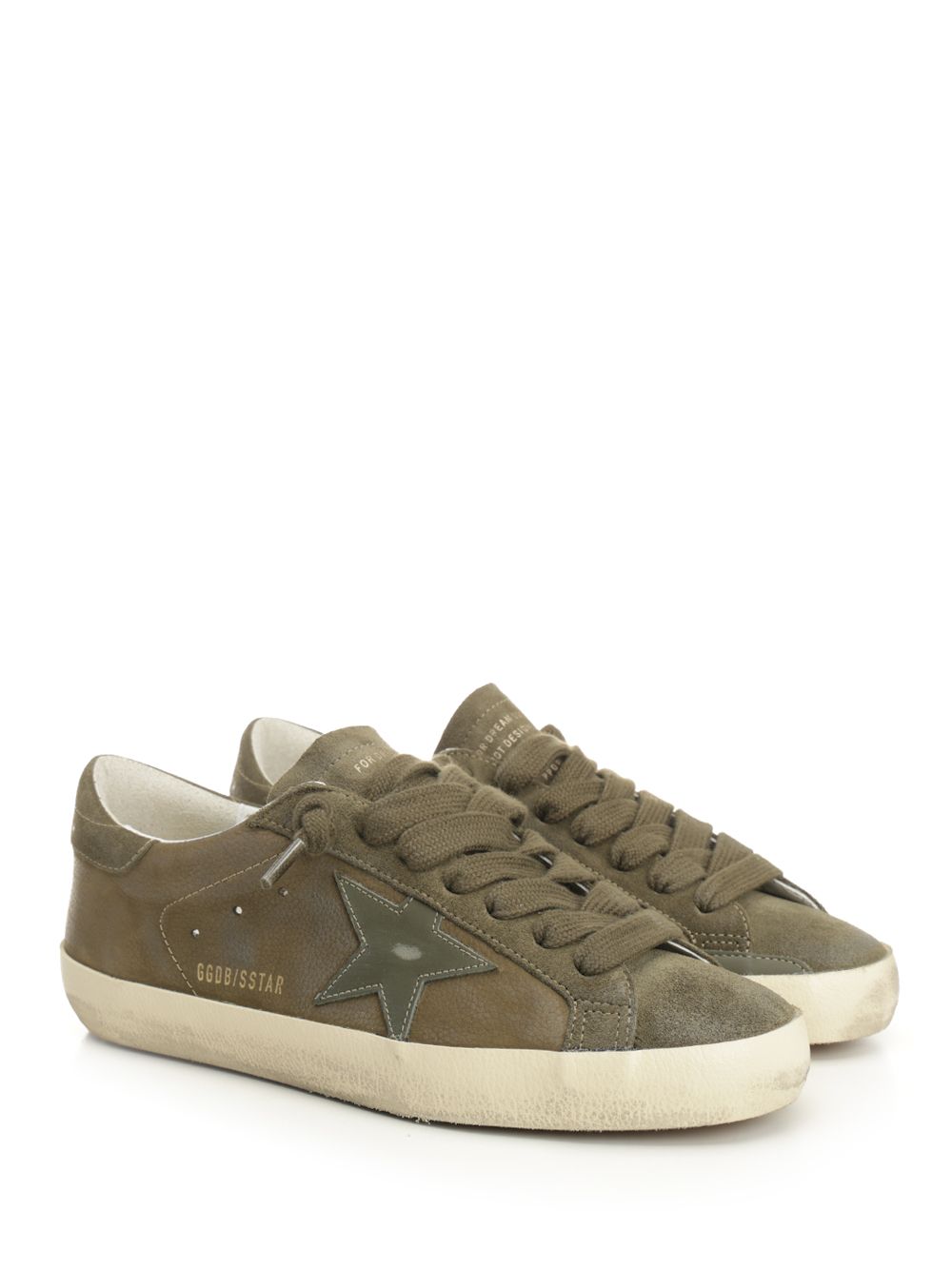 Golden Goose Deluxe Brand Super Star Suede Upper Leather Star And Heel Sneakers - Green | 0956a52e25d8e5d603890086009c6a98422fedad