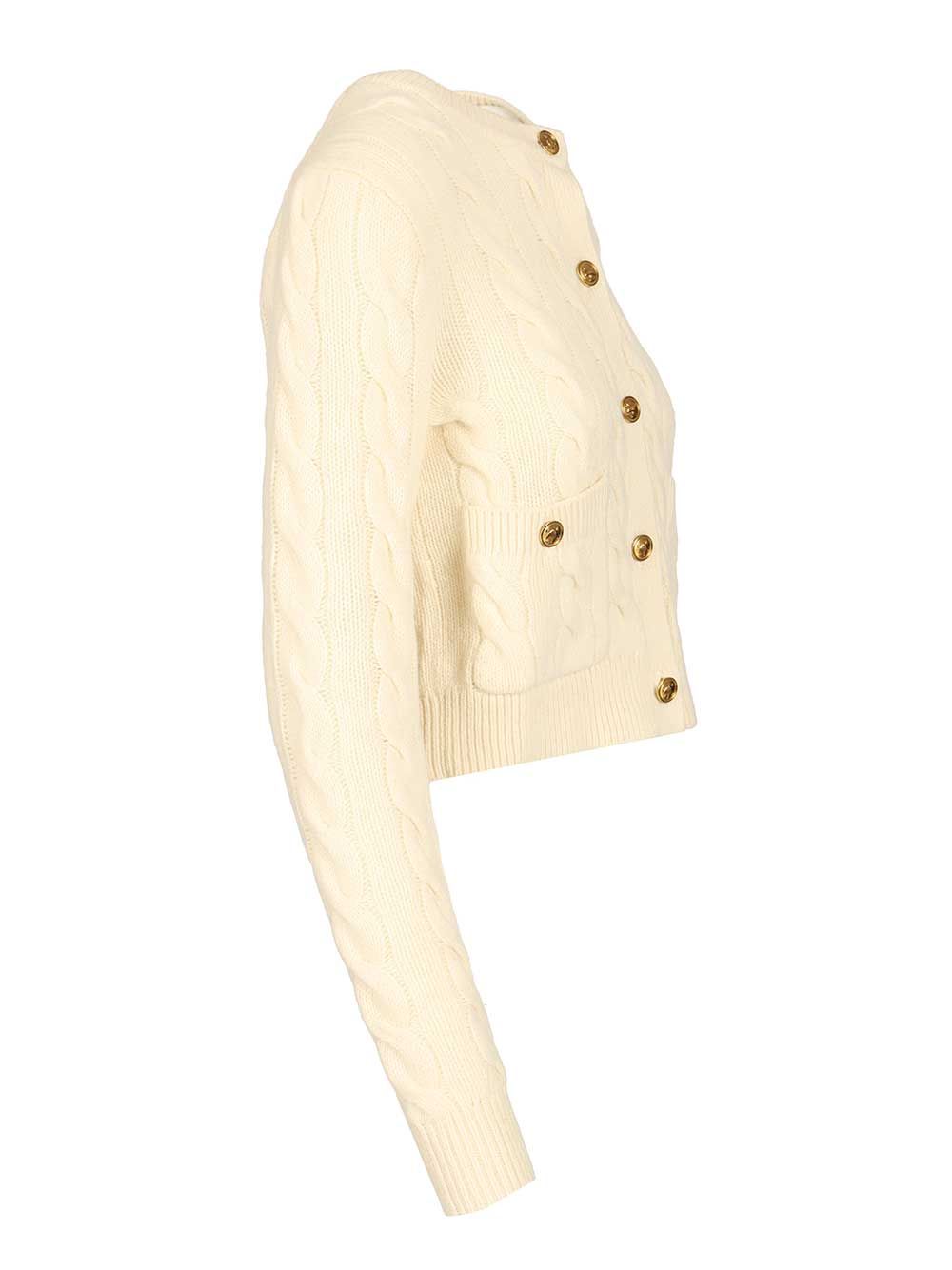 Polo Ralph Lauren Cable Knit Cardigan Knitwear - White | 31032dd3d896a1facd6d078aba227a8c695cfbeb