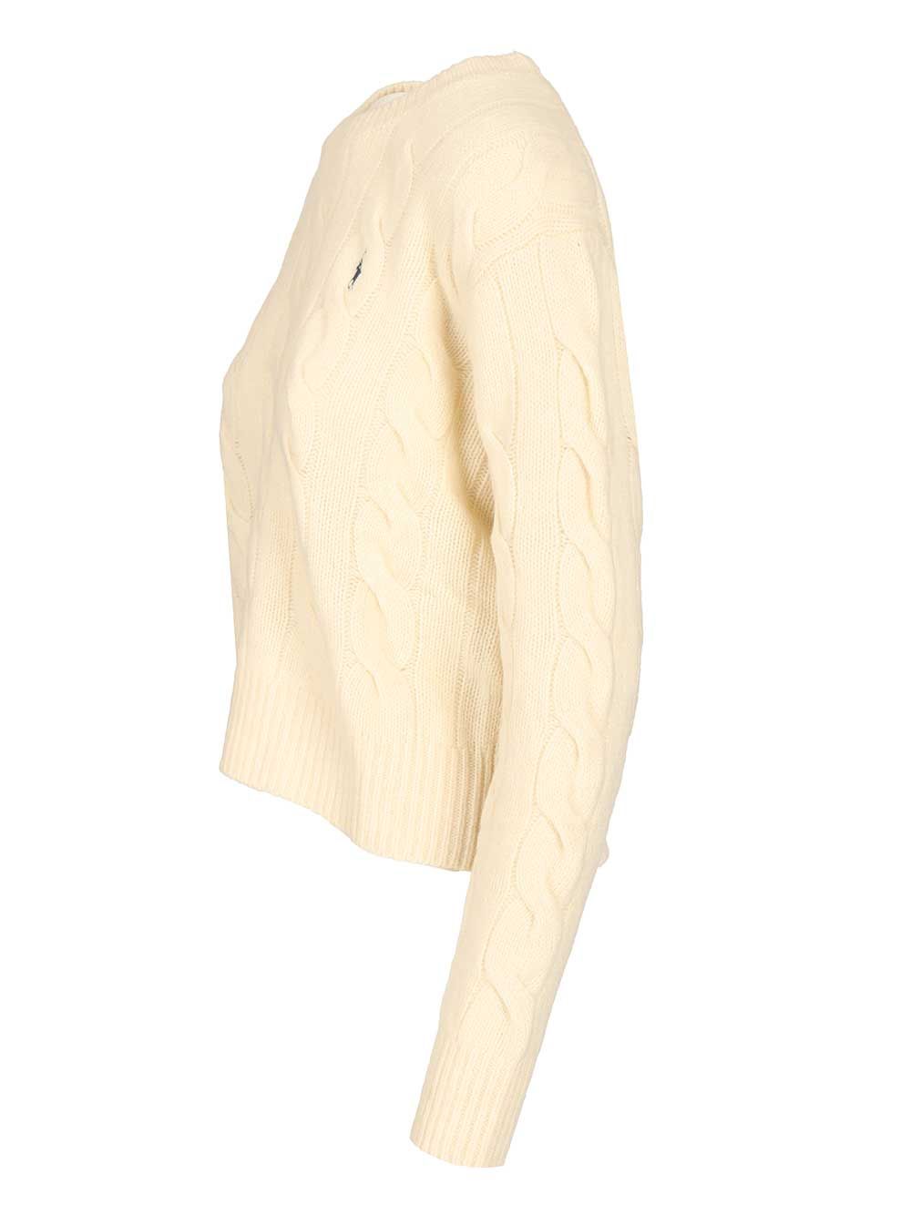 Polo Ralph Lauren Cable-Knit Wool-Cashmere Sweater Sweatshirts - White | 4d537457cf38ee678658c48e4ecf62faa019fd4a