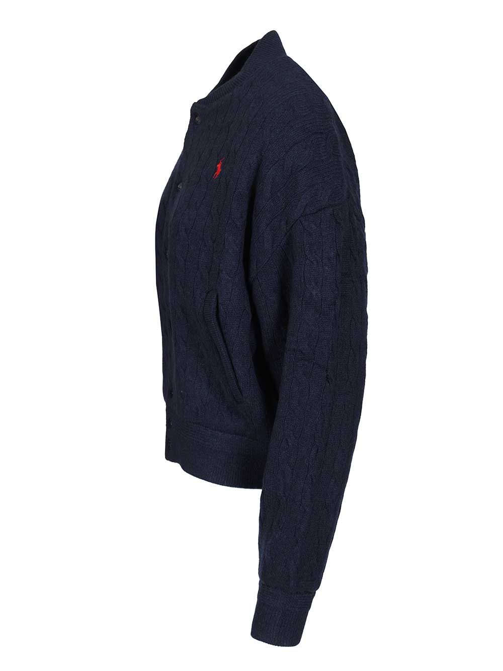 Polo Ralph Lauren Cable-Knit Wool-Cashmere Bomber Jacket Jackets - Blue | a05e5c69b8468bed695552f2523ba4b518645cdb