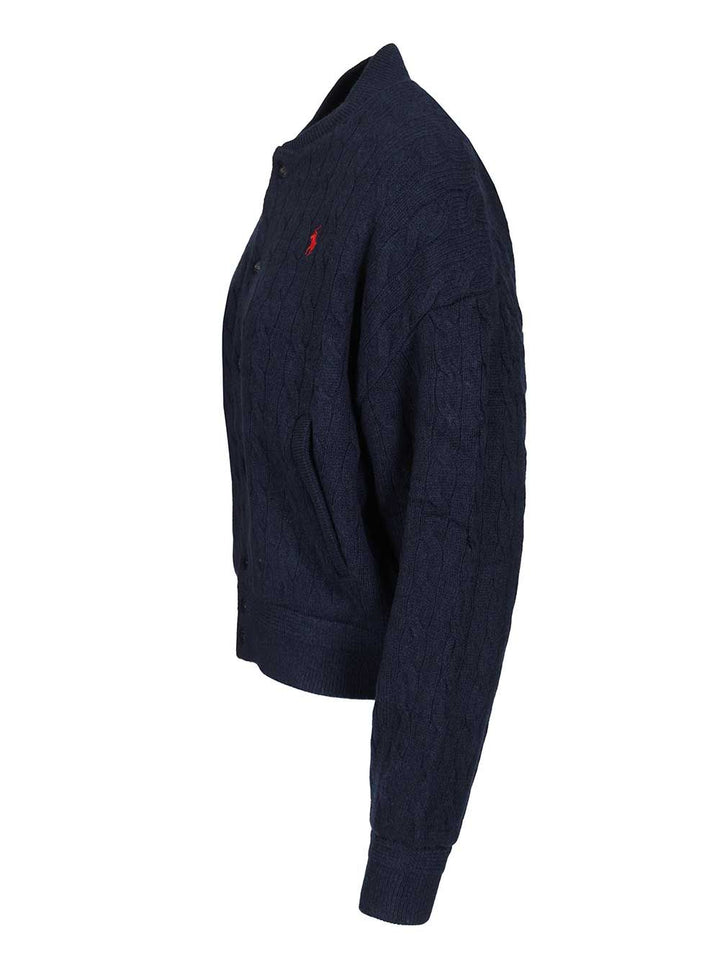 Polo Ralph Lauren Cable-Knit Wool-Cashmere Bomber Jacket Jackets - Blue | a05e5c69b8468bed695552f2523ba4b518645cdb