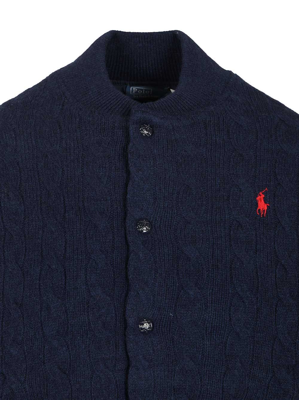 Polo Ralph Lauren Cable-Knit Wool-Cashmere Bomber Jacket Jackets - Blue | ab7bcdf312dabd19ada1335a1b631d7c334b8722