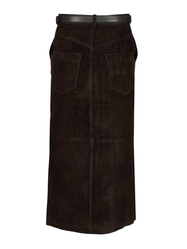 Self-Portrait Midi Skirt Skirts - Brown | f24545f36f9ebff118a8174feddea619aa86f9f1