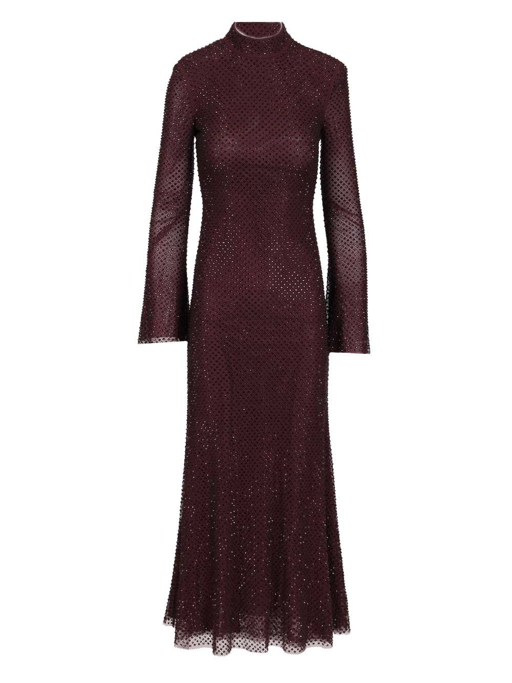 Self-Portrait Midi Dress Dresses - Bordeaux | 64467248424bc0e7abae84d209ffa45a3aeaa806