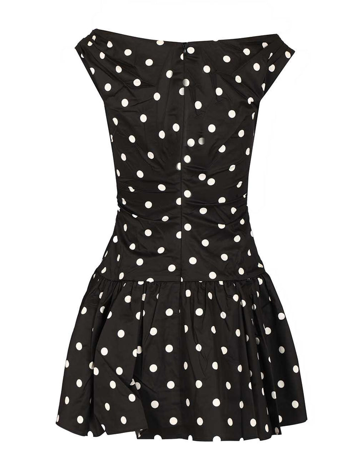Self-Portrait Black Polka Dot Cotton Mini Dress Dresses - Black | b84599bae19c90bdc1c6f1a7007c7ded28ab1897