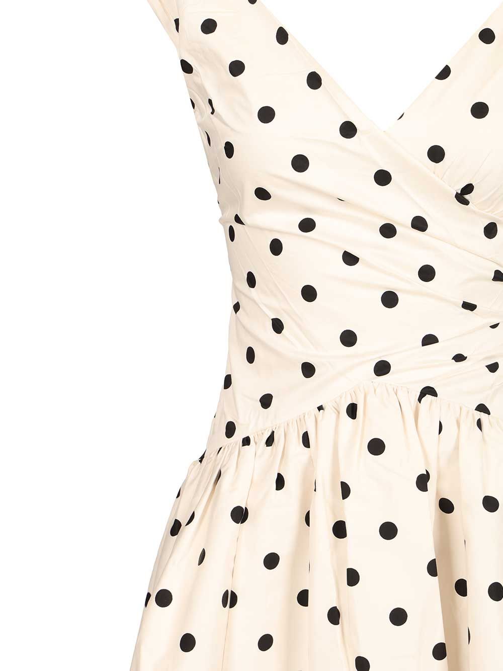 Self-Portrait Polka Dot Midi Dress Dresses - White | 3e34d4e3864512493a49ee123a1c86d5c6a45749