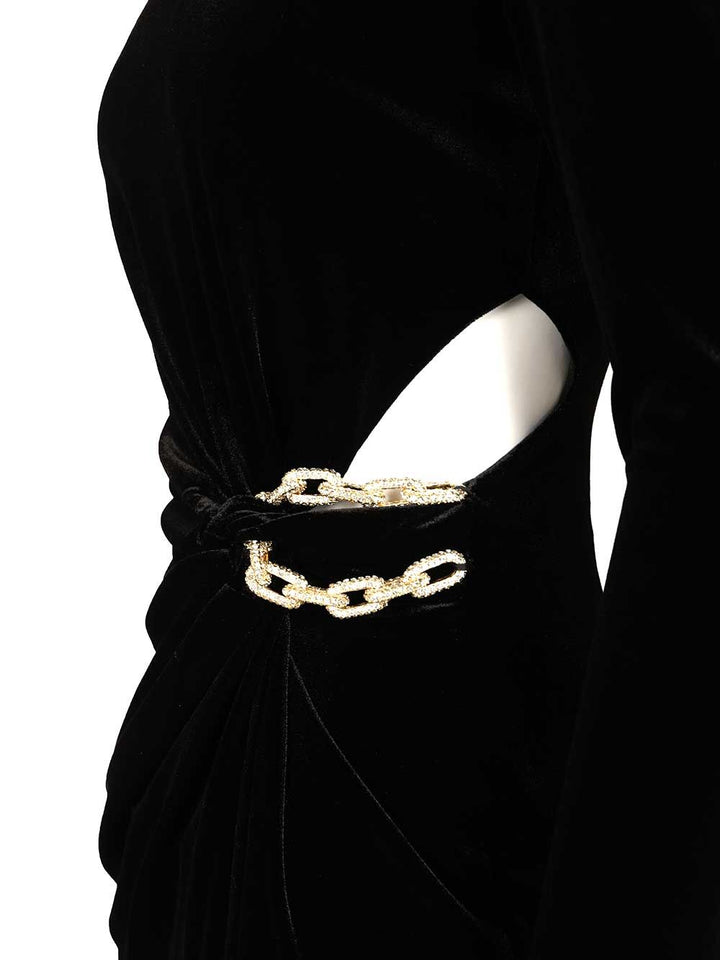 Self-Portrait Black Velvet Embellished Mini Dress Dresses - Black | ce06c29fa05e834652b055a730d1ddf52e1268c6