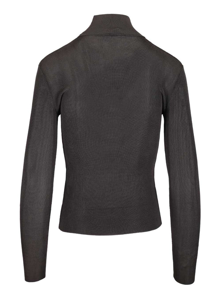 Self-Portrait Knitted Top Knitwear - Grey | 48850a4c8af1f3745e8f0debc0c06da36245dcbd