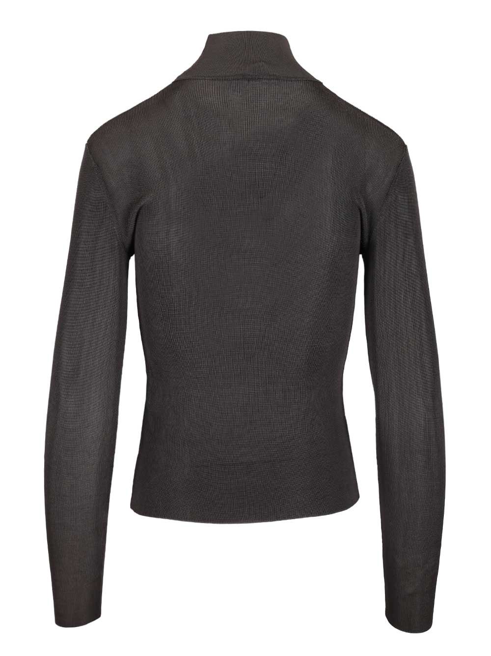 Self-Portrait Knitted Top Knitwear - Grey | 48850a4c8af1f3745e8f0debc0c06da36245dcbd