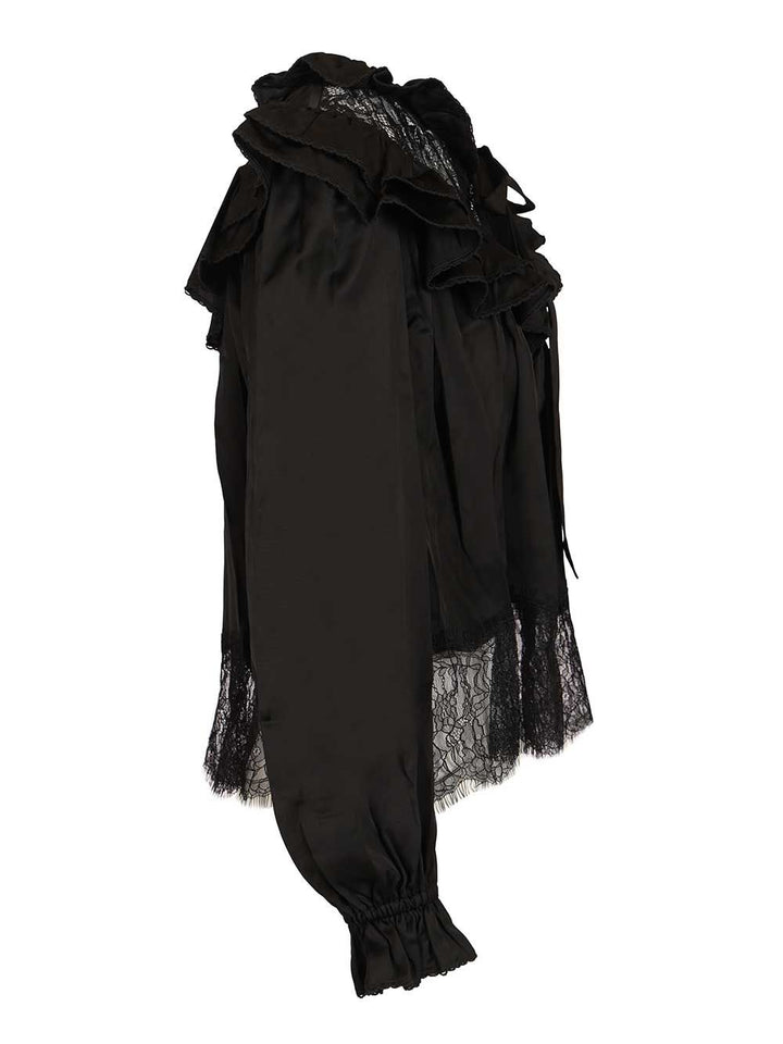 Self-Portrait Lace Blouse Shirts - Black | c42206e21c219dfa8ddd6f2b2c95f4e91105f95b