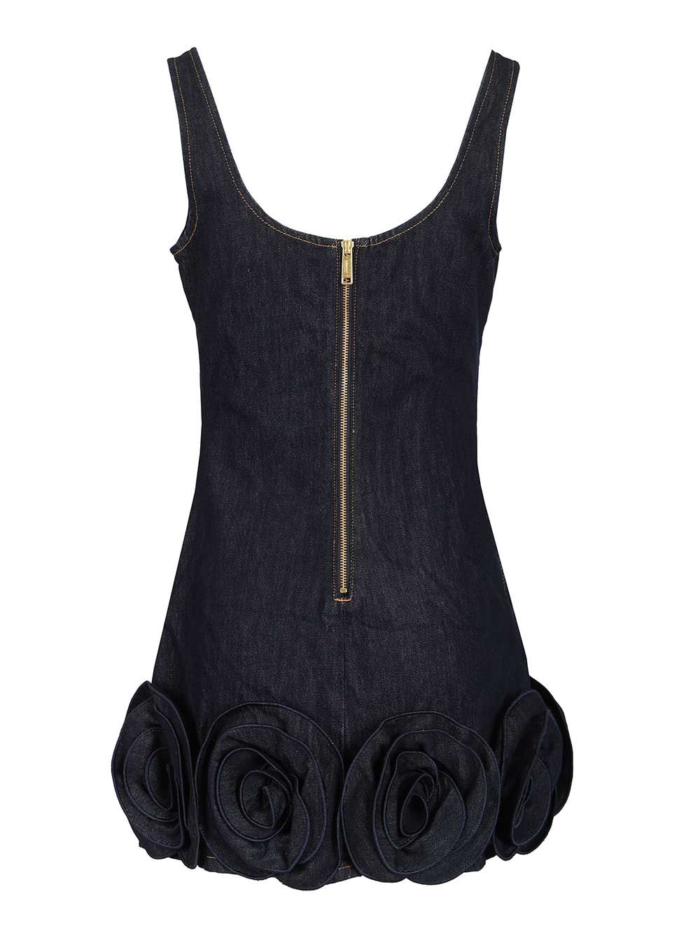 Self-Portrait Indigo Denim 3d Flower Mini Dress Dresses - Blue | 5b6a42f6b00d164875ddcadfb35f4df1a2ba9a74