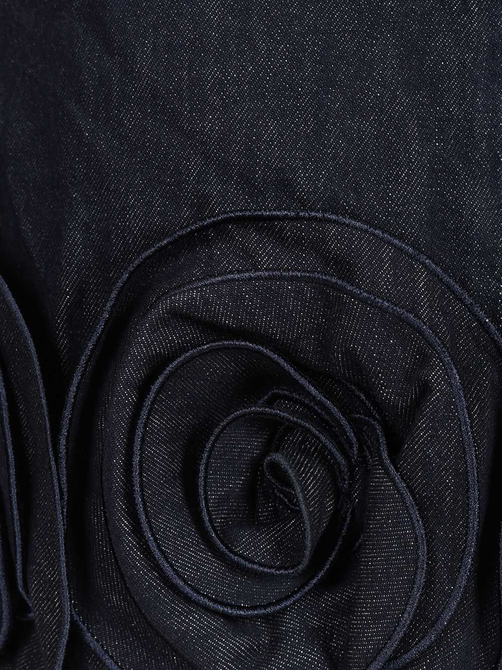 Self-Portrait Indigo Denim 3d Flower Mini Dress Dresses - Blue | 641b385fb8f6e709ad86ba8412214d6e0de9a0fc