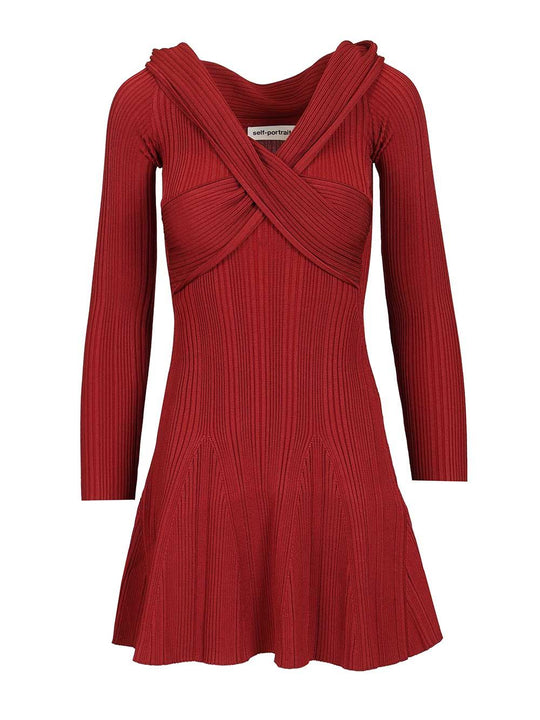 Knit Mini Dress Dresses Bordeaux