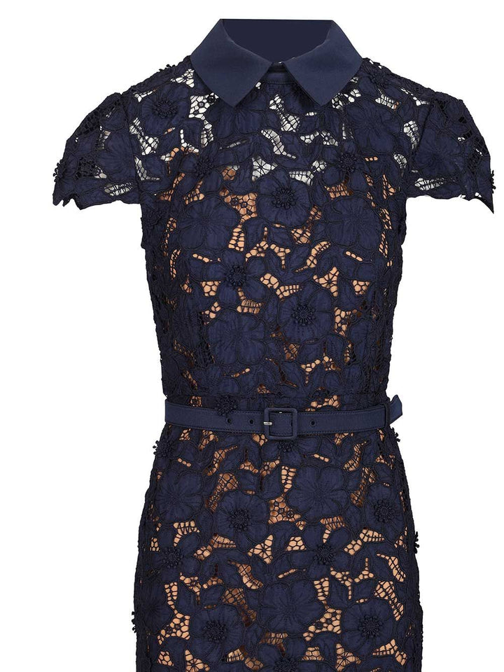 Self-Portrait Guipure Lace Midi Dress Dresses - Blue | dcab0dfb93cfee5ccc3850f39b138f760f86550c