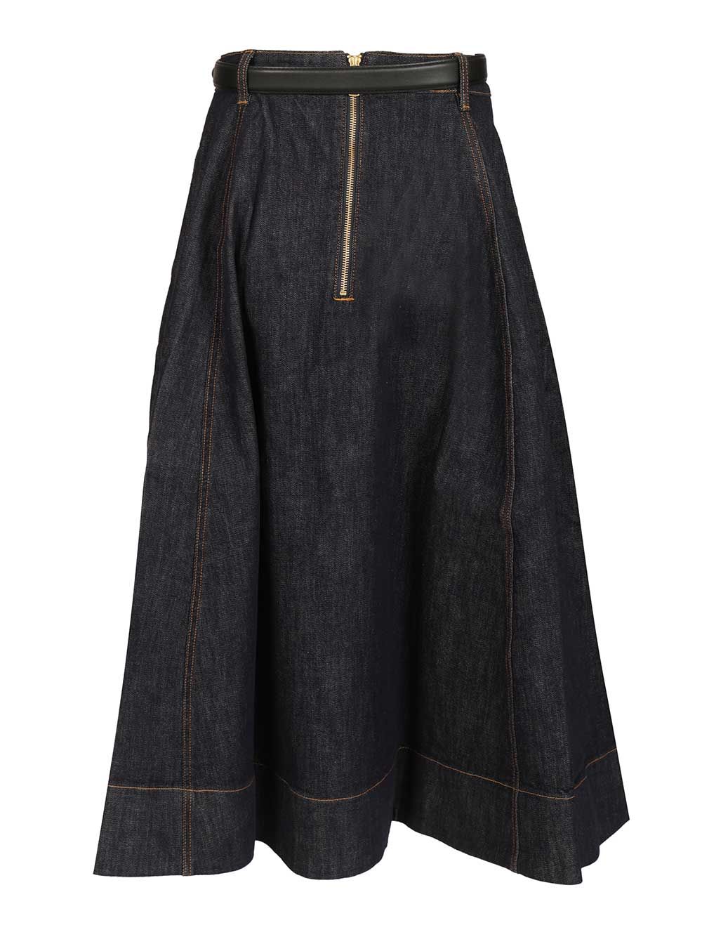 Self-Portrait Denim Midi Skirt Skirts - Blue | 142b269878d22e44d1e46c57b3d93480256b0f9c