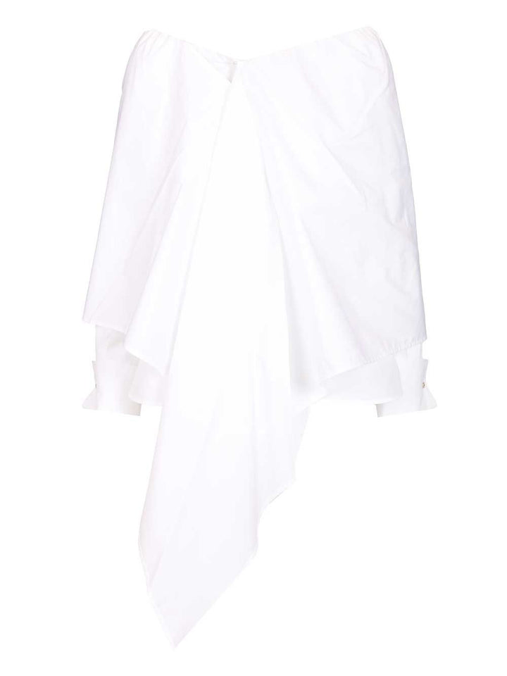 Max Mara Blouse With Stole Shirts - White | 9d4cf23879208b2f6bf3b51903c7a7fca1729fa5