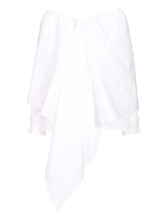 Blouse With Stole Shirts White