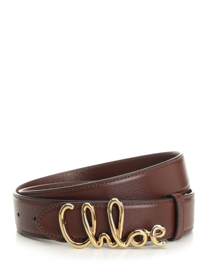 Chloe' Chloé Iconic Leather Belt Jewelry - Brown | 18477224664a2127e87fab39fc5f509ddc21ff77