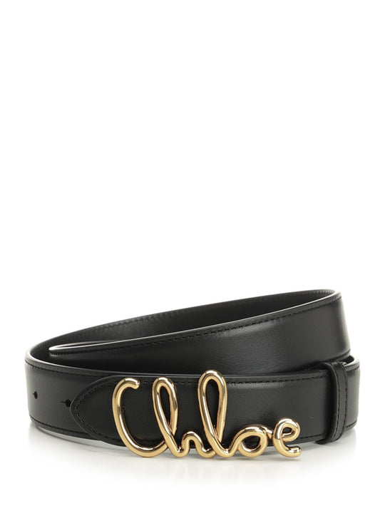 Chloé Iconic Leather Belt Belts Black
