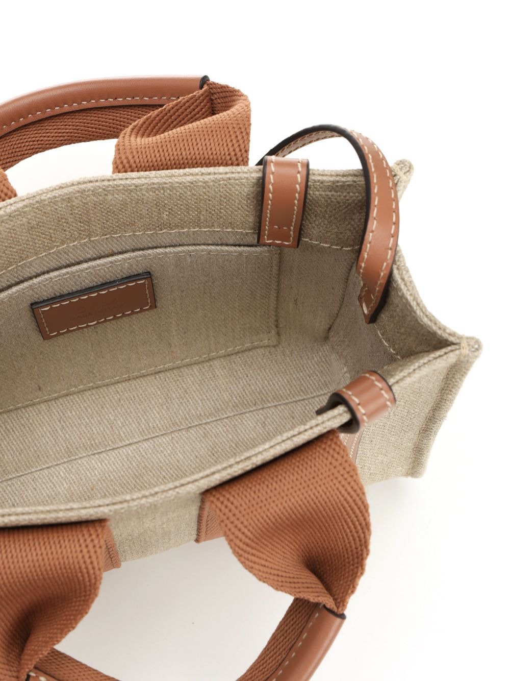 Chloe' Woody Mini Linen Tote Bag Handbags - Beige | e40eefe430b77df2397561bb84857235e3456a37