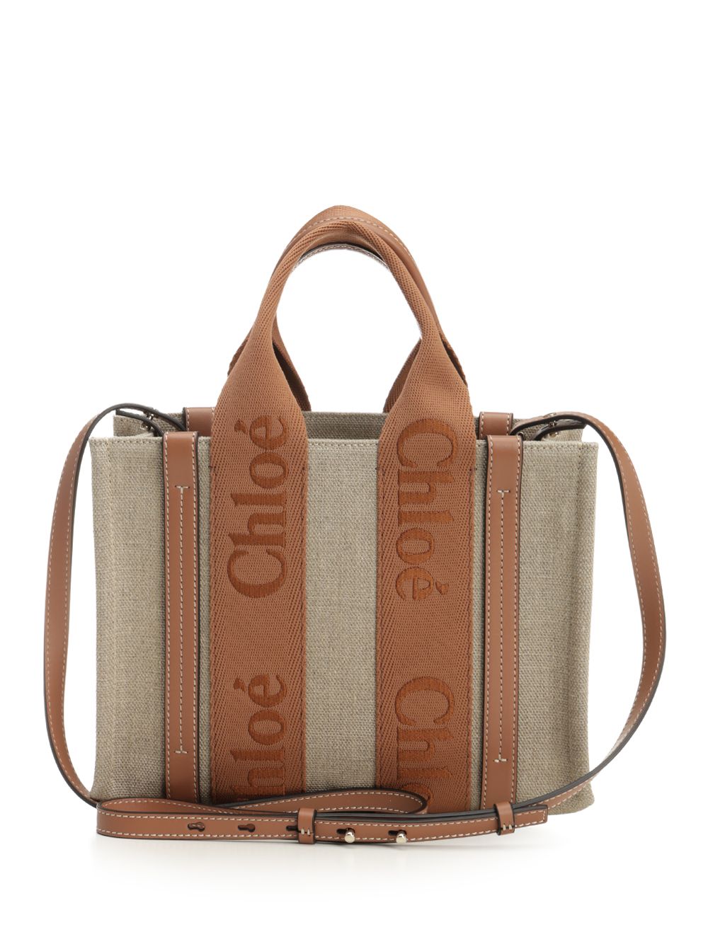 Chloe' The Small Woody Tote Bag Handbags - Brown | 002de494c50e79abf1dd6778838446909525bf18