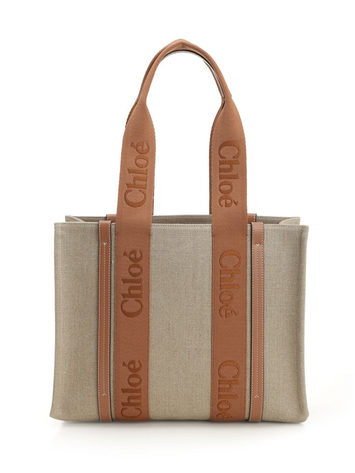 Chloe' Woody Shoulder Bags - Beige | a2f02471ff9275006b0c2beac0ed3b91061de8a2