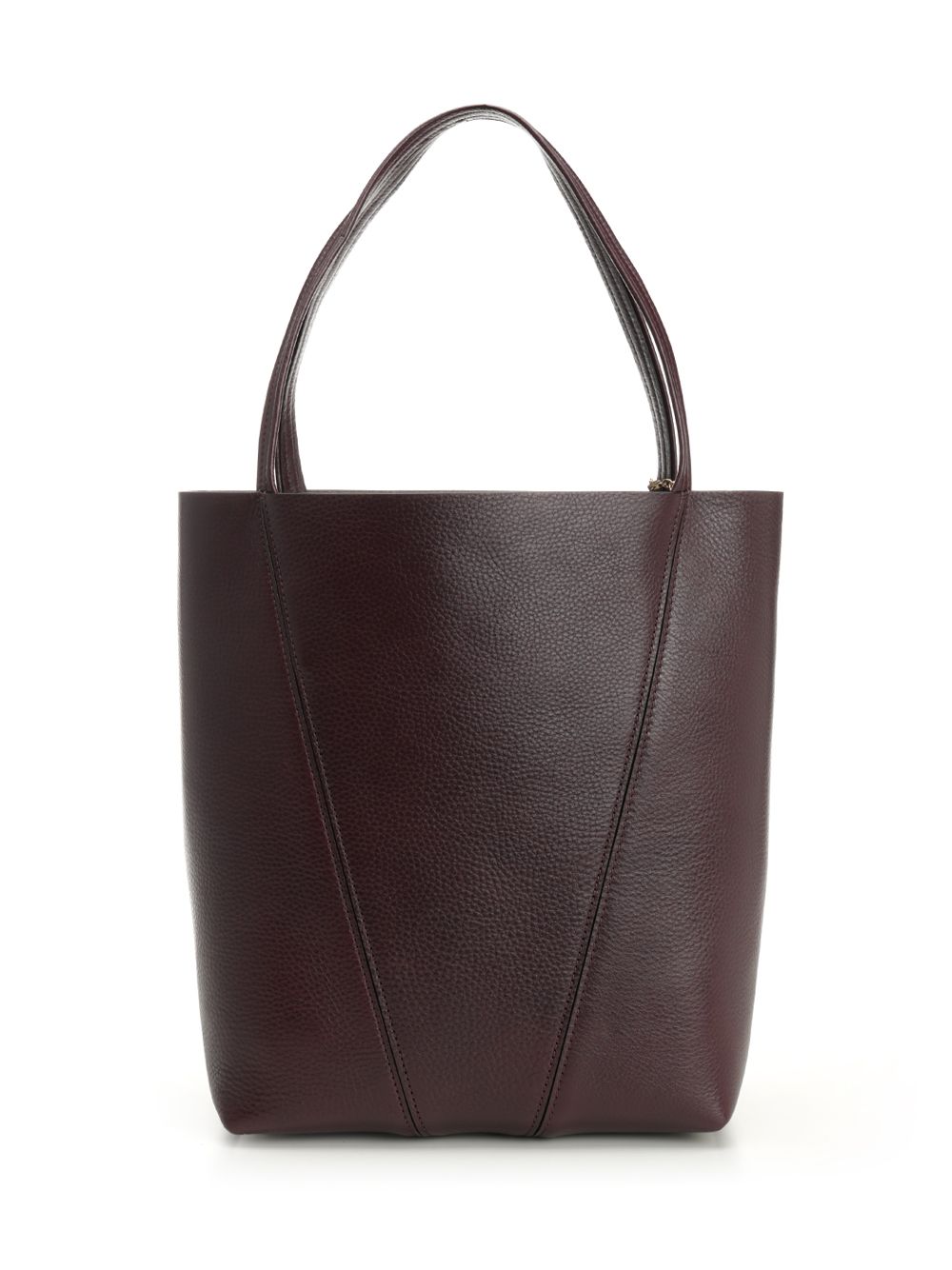 Chloe' Chloé Spin Large Hammered Leather Tote Bag Handbags - Bordeaux | fbb39c8b90757ca7fa1f51b0d2207c206b85636b