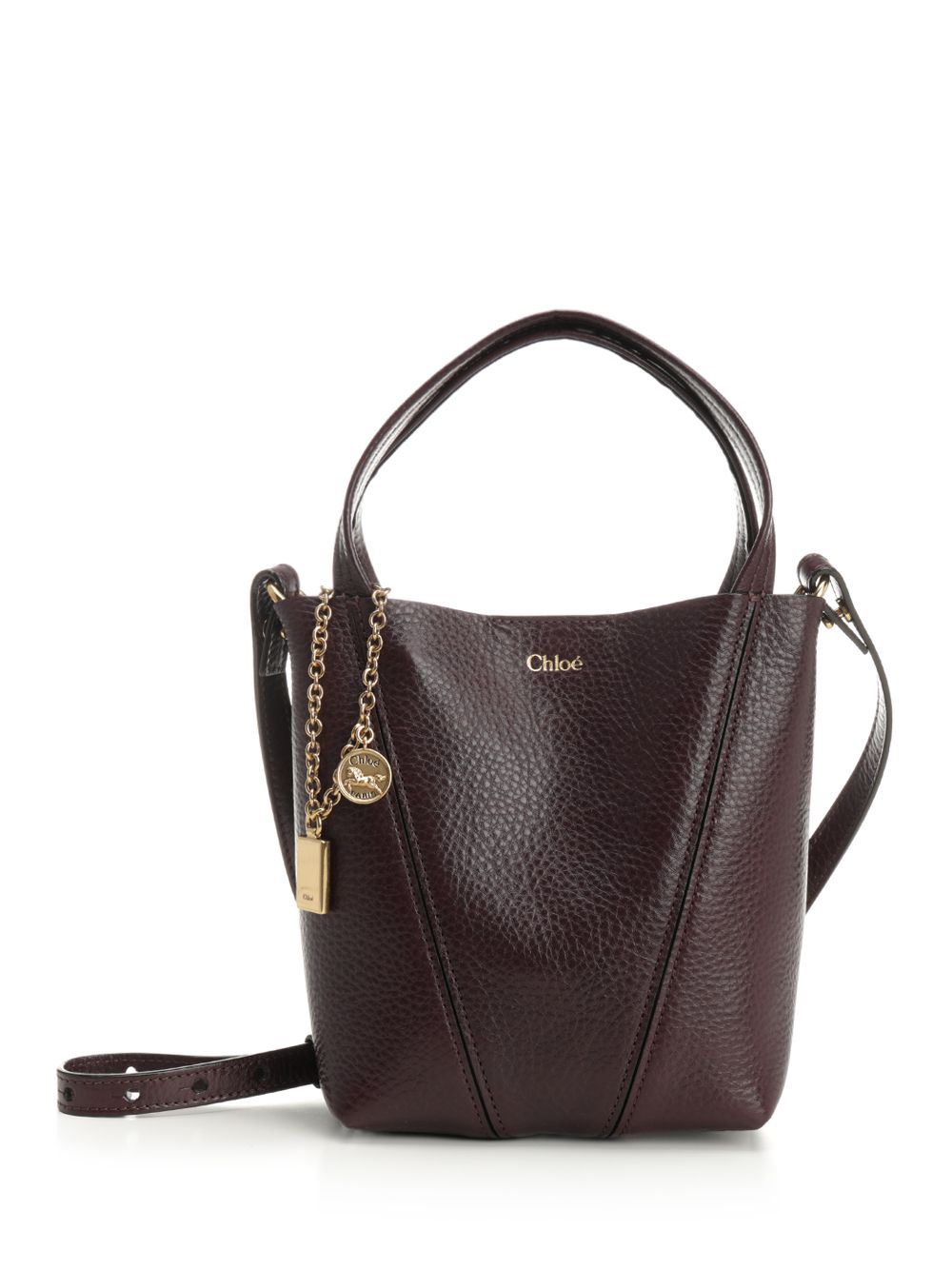 Chloe' Chloé Spin Shoulder Bags - Bordeaux | d2a6f08eb91c2788c1a2837e6a2220b585a71b84