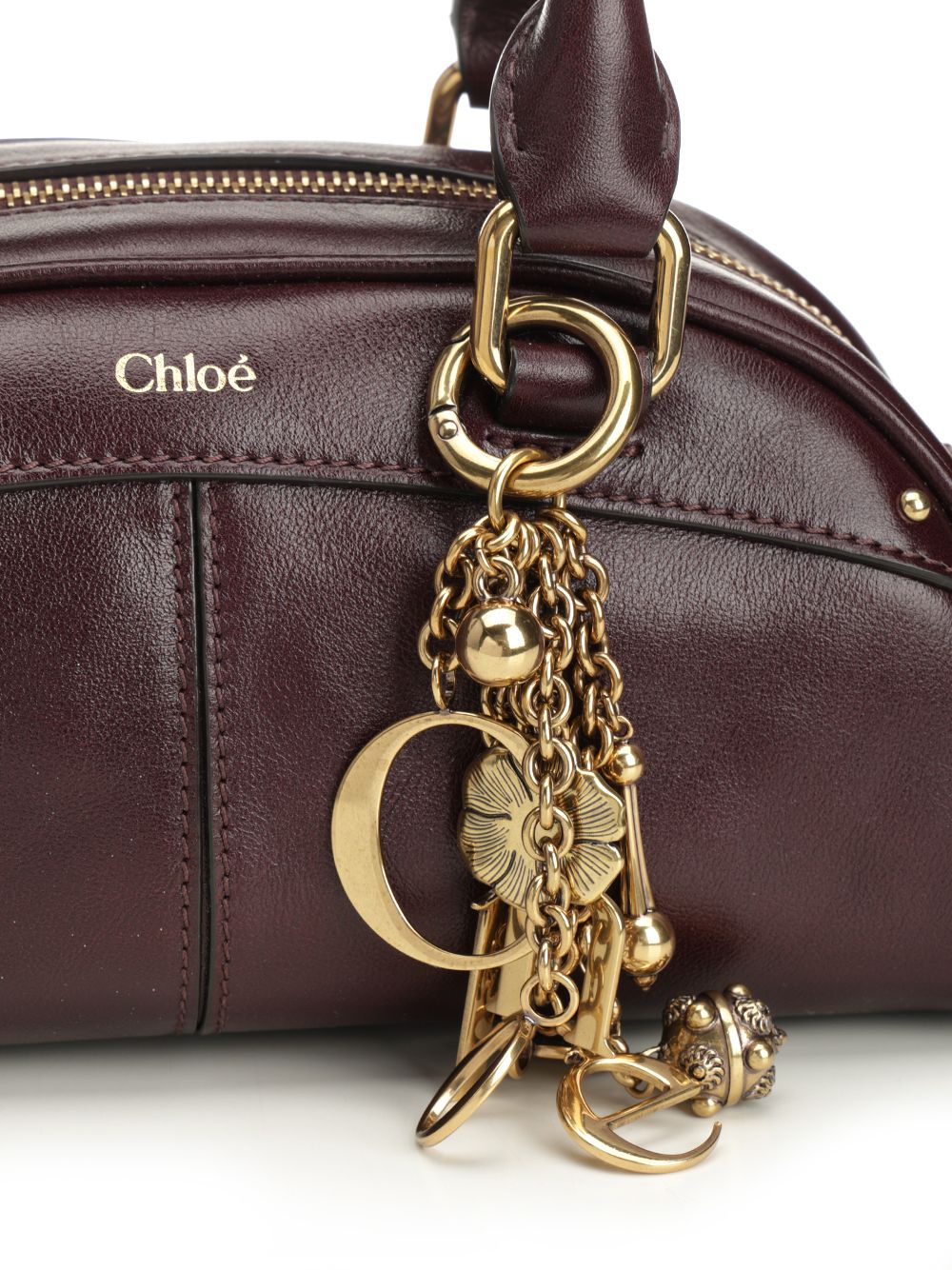Chloe' Small Chloé Bowling Bag Handbags - Bordeaux | db16194dc1d9c277507b9c2315f05d0901beecfb